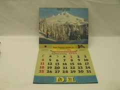 5 1950s Calendars/Holiday/ Pictures of a By Gone Era/Mich Seasons Greetings