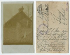 62608 – Stork’s Nest on Barn – Photo as Field Postcard, 19.5.1916