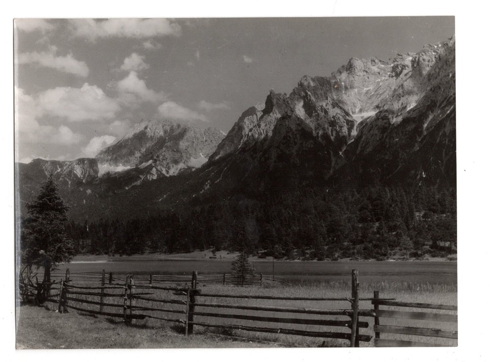 Vintage photo Lautersee Mittenwald Bavaria around 1930 signed Georg Fiedler Gera