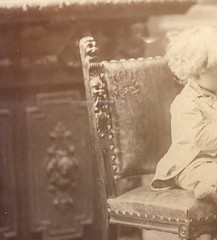 Vtg 1898 Sepia 18X14”Photograph Portrait Playing Doctor Boy & Girl