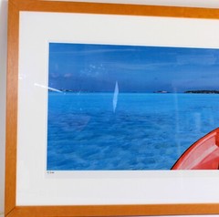 ONNE VAN DER WAL LARGE 48″ PHOTO GICLEE PRINT SIGNED NUMBERED RED BOW IN BAHAMAS