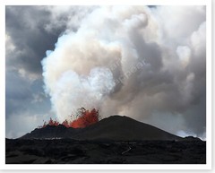 Kilauea Volcano Fissure 8 Lava Fountain Silver Halide Photo 2018