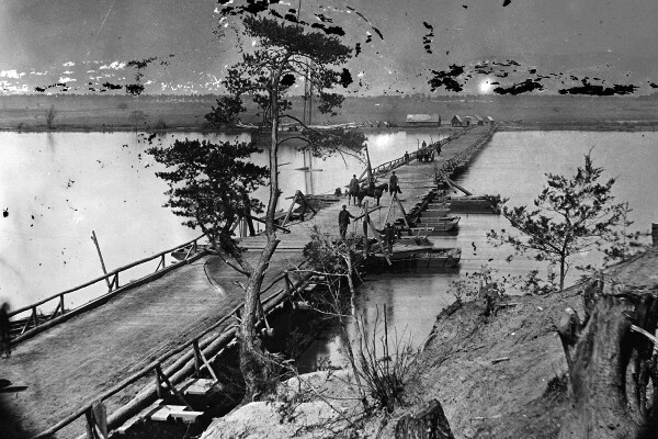 New Civil War Photo: Pontoon Bridge Across James River, Varina Landing – 6 Sizes