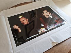 Nan Goldin (1953- ) – Michael Raberg & Geno in Paris Bar – signed Chibachrome