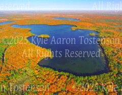 Ballard Lake, Star Lake Sayner, Wisconsin, Vilas, Overhead Photo. Frame Optional