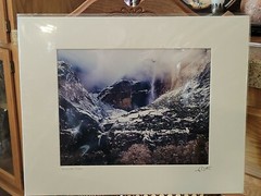 JOHN ROBERTS 2014 SIGNED 11X14 PHOTO YOSEMITE FALLS VALLEY SNOW