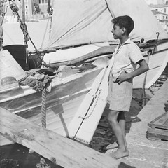 Baryte Print Photo Greece Child 1960 Size 30x30cm