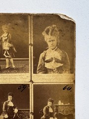Rare Unusual Photo Cabinet Card Catalog Clara Ziegler 1880s Raschkow Germany