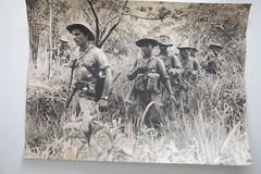 Vintage Indochina Military Group Photo 30x40CM Circa 1950
