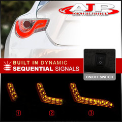 Sequential LED Tube Bar Signal Driving Bumper Tail Lights Brake Stop Lamps Assem