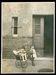 Leipzig 1930s – Girl with Dolls Pram – Photo 9x12cm
