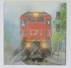C048 Train Michael Brown CinemaGraphic Lenticular 3-D Picture Large 16×16 in.