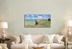 Clifftop Walk at Pourville by Claude Monet Framed Print Poster Wall Art Famou…
