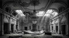Abandoned Grand Hotel Ballroom Digital Printable Dramatic Urbex Decor Wall Art