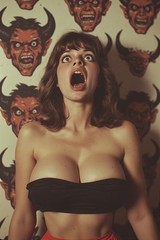 5 ~ 4X6 Glossy HORROR Fine Art ‘ SCREAM QUEEN ‘ Photo FANTASY Set ! 211359098