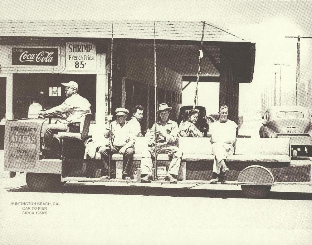 HUNTINGTON BEACH Surf City PIER CAR 1950’s COCA COLA AD Photo Print 1355 11″x14″