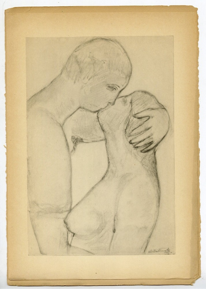 Abraham Walkowitz, «The Kiss» 1913, Orig. Camera Work XLIV Plate III Collotype