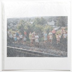SIGNED Paul Fusco Print – RFK Funeral Train – Magnum Square Print – 6 x 6″ Photo