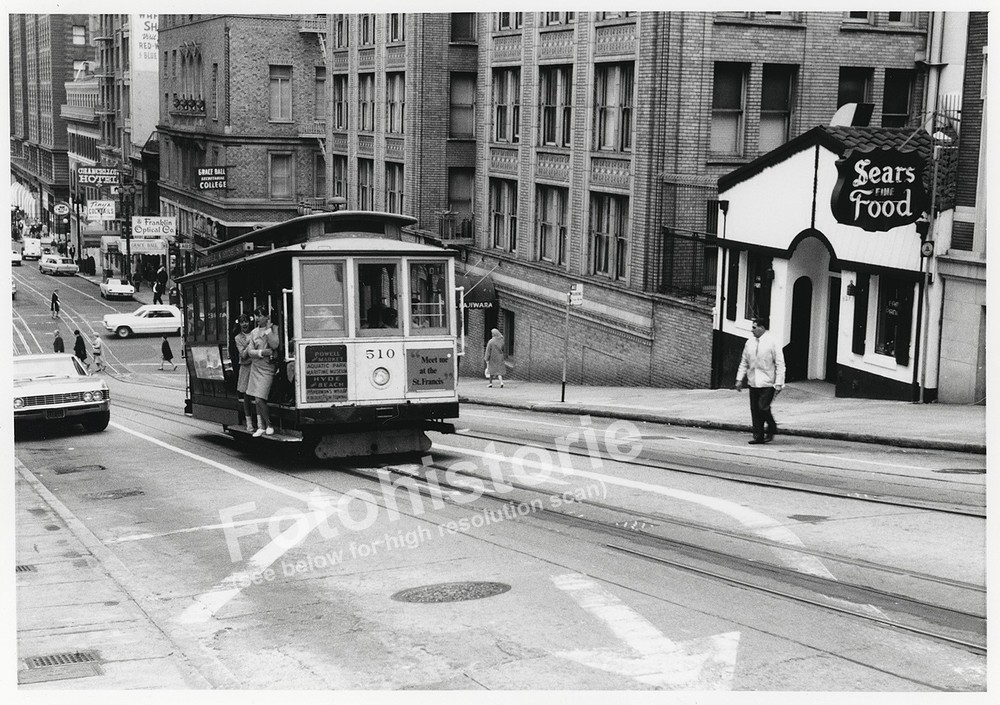 Photo USA San Francisco Cable Car Powell Market Streetcar 1960s