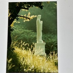 Vintage Photo St Casimir Poland 1994 Statue Garden Mark Saban matted 5 x 7