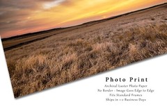 Great Plains Photography Print – Picture of Sunrise Over Prairie in Montana