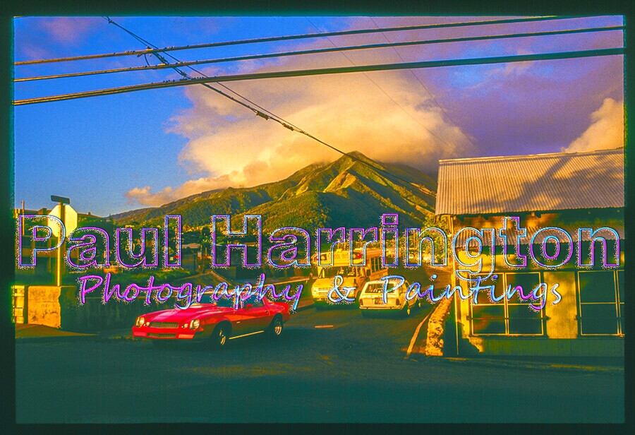 Wailuku Town N Market St. and Kahawai St. Iao Stream West Maui Mountains