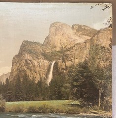 Antique ‘Gates of YOSEMITE El Capitan’ Hand Colored MAMMOTH ALBUMEN Photograph
