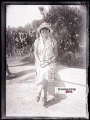 Woman Portrait, Old Photo Glass Plate, Black & White Negative, 9×12 Cm