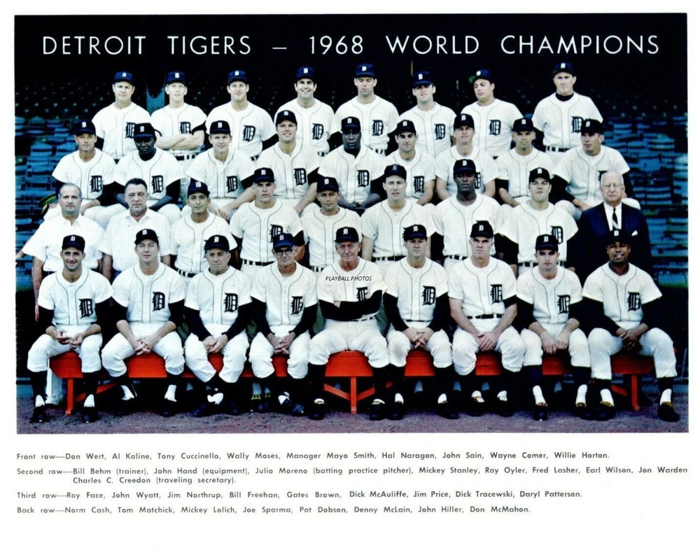 1968-Detroit tigers 8×10 Colorized Print 8×10 Colorized Print-FREE SHIPPING