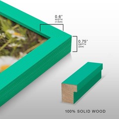 Renditions Gallery Set of 12, 8X10 Custom Photo Prints with Real Wood Picture…