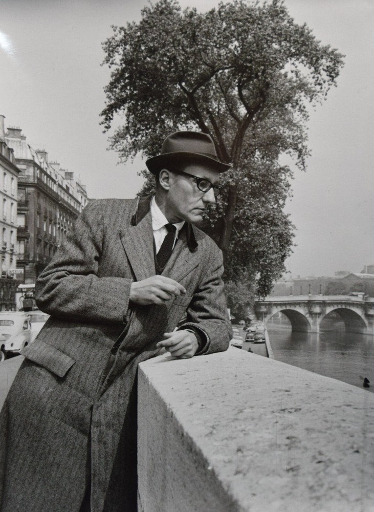 William S. Burroughs on the banks of the Seine. PARIS 1962 ORIGINAL PHOTOGRAPH 40x30cm