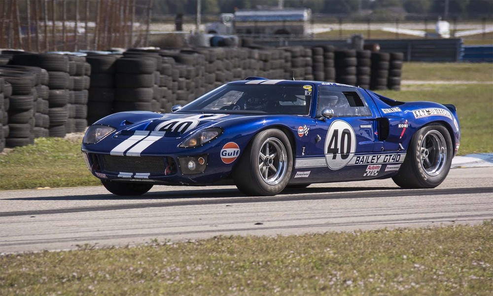 1966 / 2006 Bailey GT40 racing at Sebring Vintage Classic Race Car Photo CA-1028