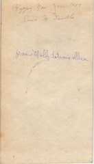 Vintage homemade cabinet card from Janie M Daniel – New Years 1908 