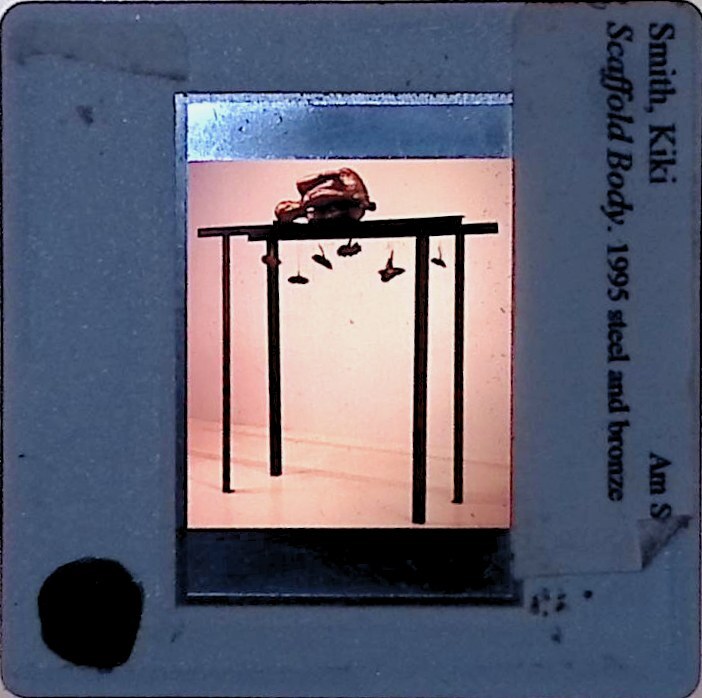 Vintage Art History Slide Photo Art history slide showing Kiki Smith sculpture