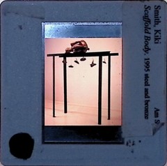 Vintage Art History Slide Photo Art history slide showing Kiki Smith sculpture