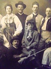 Antique Photo 1907 ~ Swedish National Dancers Stockholm Sweden w/ Names ~ 8″x10″