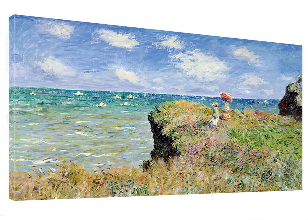 Clifftop Walk at Pourville by Claude Monet Framed Print Poster Wall Art Famou…