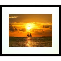 Key West Sunset Boat 11×14 Matted Art Photo Photograph Florida Keys Photography