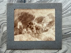 HIKERS IN DRESS CLOTHES Original Photo 5 1/2″ x 6 1/2″ ANTIQUE PHOTOIGRAPH