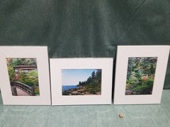 New Lot of 3 Matted 5×7 Photo Fine Art Print Water Lake Front House Landscape