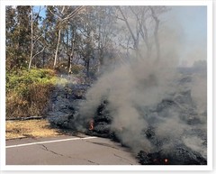 2018 Kilauea Volcano Pohoiki Water Line Lava Flow Silver Halide Photo