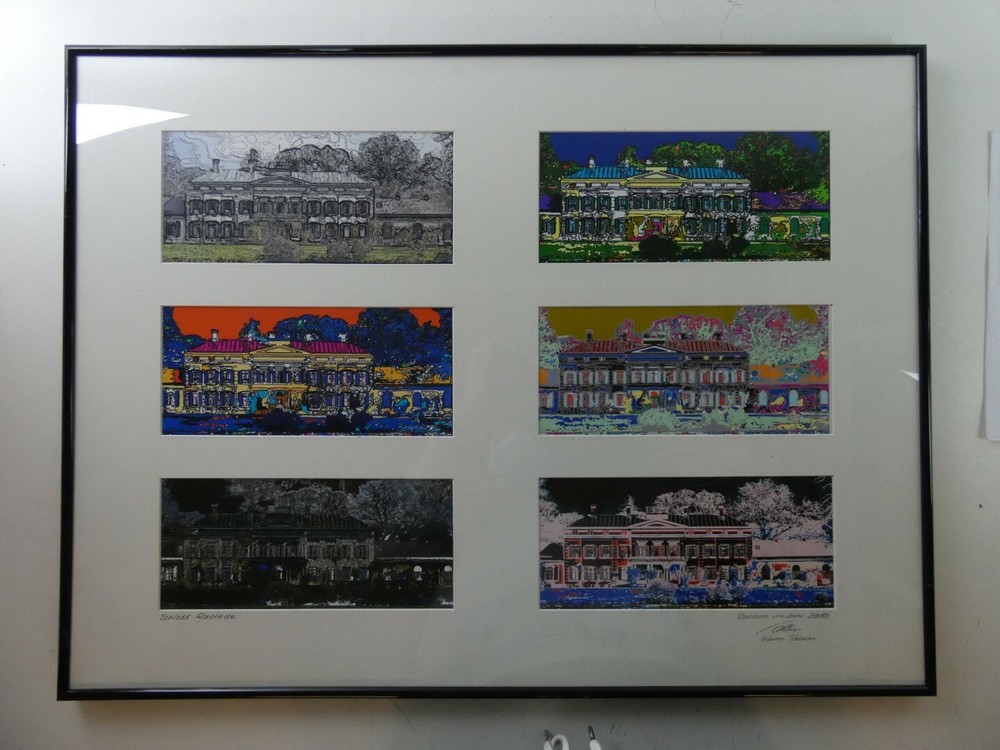 Günter Tabken Photo Art Castle Rastede Polyptichon 80×60 Signed Dated G7155
