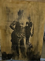 Denyseus Versailles Large Emulsion Transfer Vtg Wood Frame 48×36 Suzanne Lee 80s