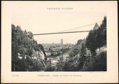 Photographic Print Phototype Neuchatel No. 2109, View Fribourg, Vallee et Pont du G