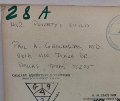 19.5 X 16.25 Black & White Photo By Paul A. Greenberg Titled Poverty’s Child