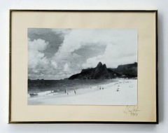 Midcentury Brazilian Hugo Rodrigo Octavio Photograph Rio de Janeiro Beach SIGNED