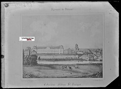 Rennes, Abbey Saint-Georges, Glass Photo Plate, Black & White Negative 6×9 Cm