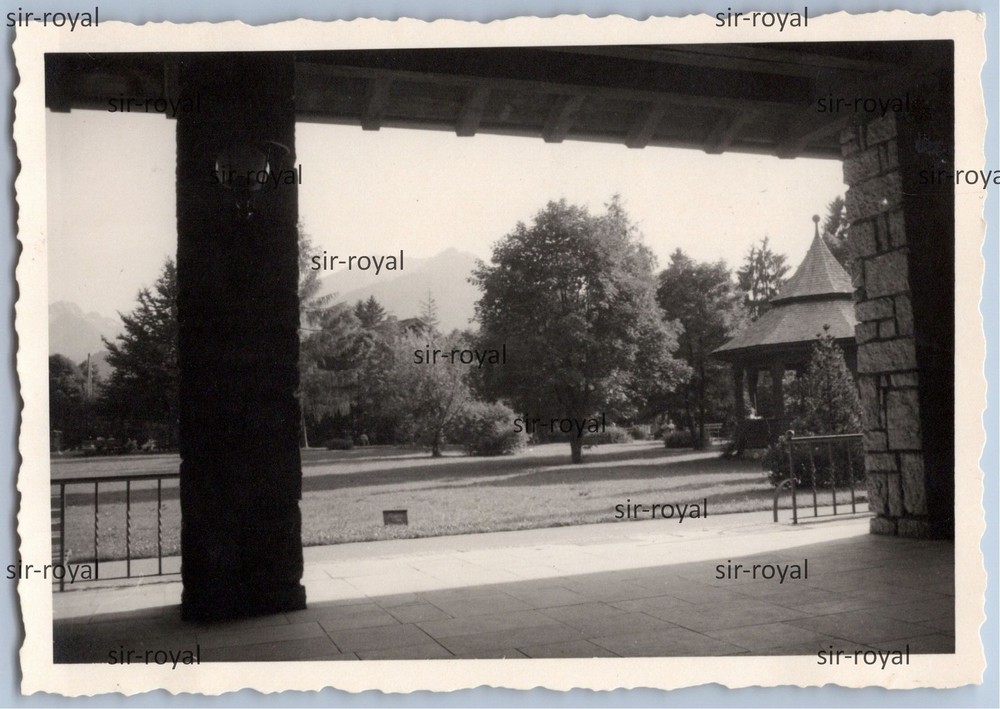 Oberstdorf 1930s Kurpark Photo 9x6cm