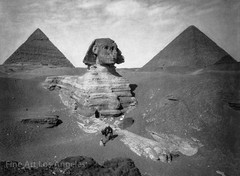 Felix Bonfils Photo, the Sphinx and Pyramids at Giza, 11×17″