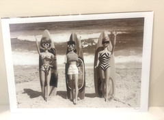 Signed David Parise Photograph Vintage Barbie Surfing at the Beach 13×19” 2017